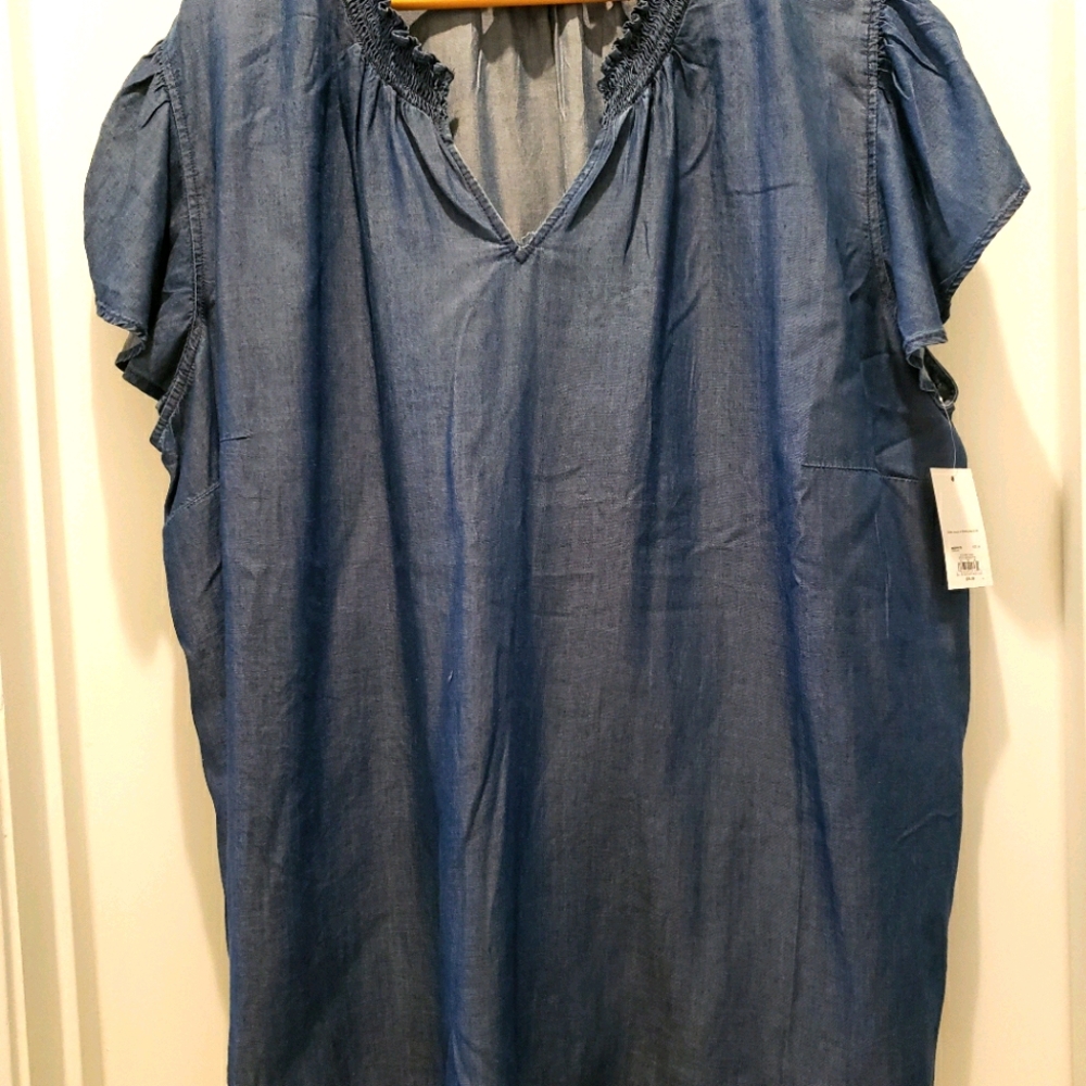 Denim short sleeve shirt (New)